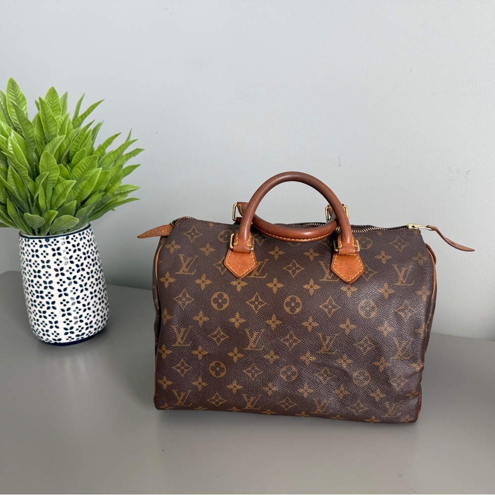 Authentic Louis Vuitton Speedy 30 Monogram Canvas Y2K Vintage Brown Bag